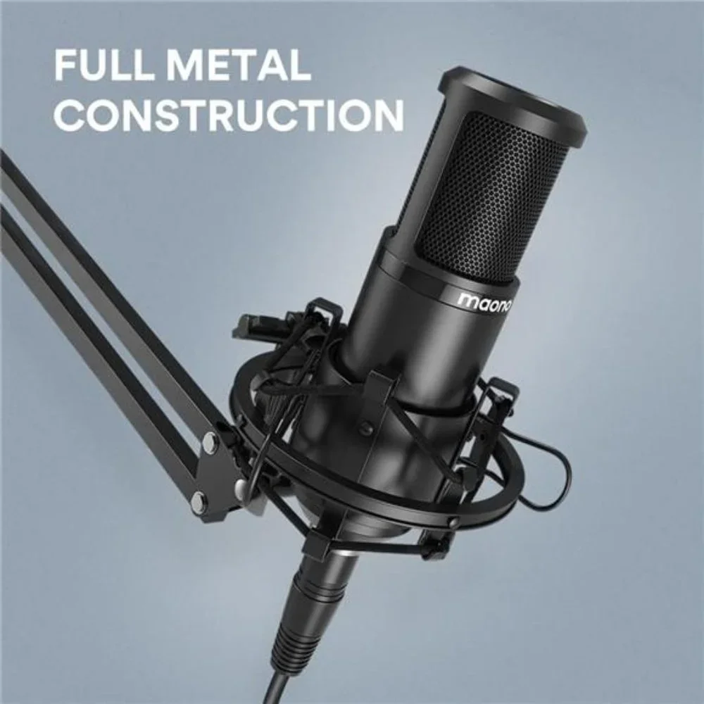 XLRCondenser Microphone,Professional Cardioid Studio Recording Mic for Streaming
